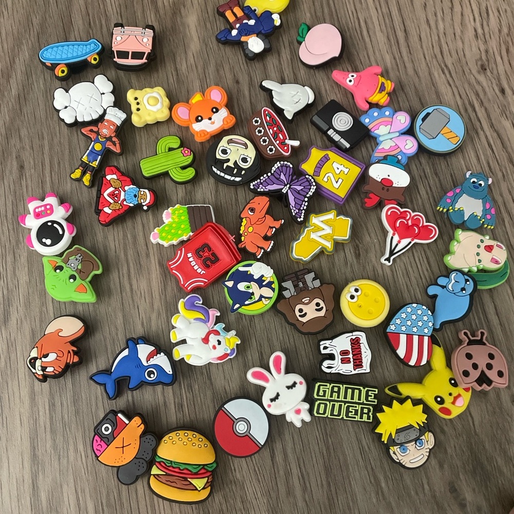 12 pc for $10 Jibbitz shoe charms